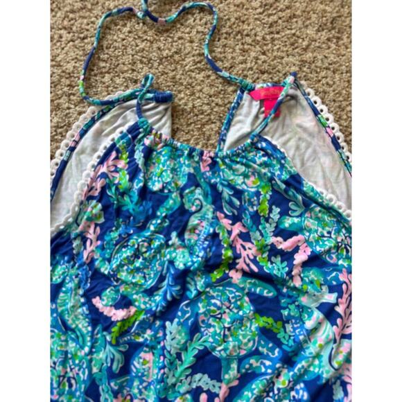 Lilly Pulitzer Gianni Skort/Romper, shorts outfit; Womens XL; Sleeveless; Halter - Picture 9 of 11